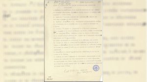 Copia de un documento de Pío XII conservado en los archivos