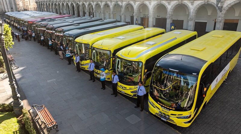 Presentan 22 buses nuevos que se integran al Sistema Integrado de Transporte de Arequipa Presentan 22 buses nuevos que se integran al Sistema Integrado de Transporte de Arequipa