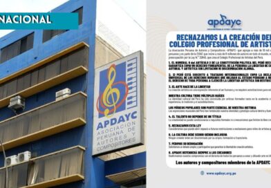 Apdayc advierte que nuevo Colegio Profesional de Artistas podría restringir la libertad de creación en el Perú Apdayc advierte que nuevo Colegio Profesional de Artistas podría restringir la libertad de creación en el Perú