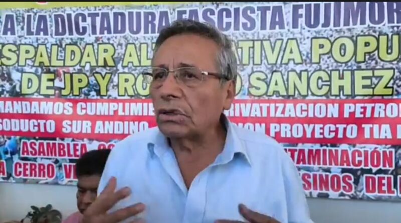 Frente social de Arequipa plantea demandas a Roberto Sánchez y expresa respaldo a su candidatura