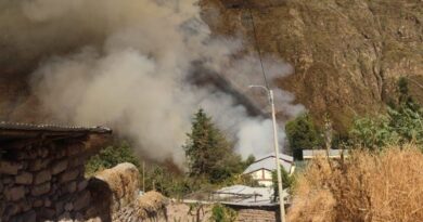 Incendio forestal arrasa pastizales y amenaza el alimento del ganado en La Unión