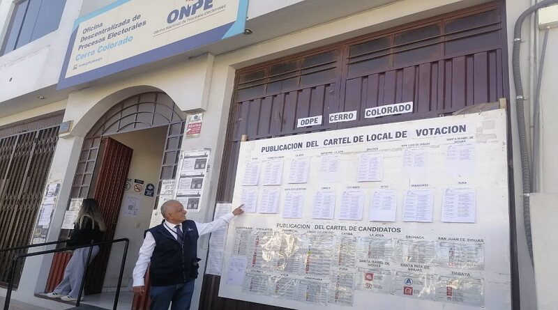 La ODPE Cerro Colorado publica cartel de candidatos y locales de votación para las ERM 2026 La ODPE Cerro Colorado publica cartel de candidatos y locales de votación para las ERM 2026