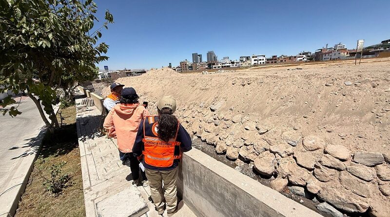 Verifican acciones preventivas en torrentera Chullo de Cayma